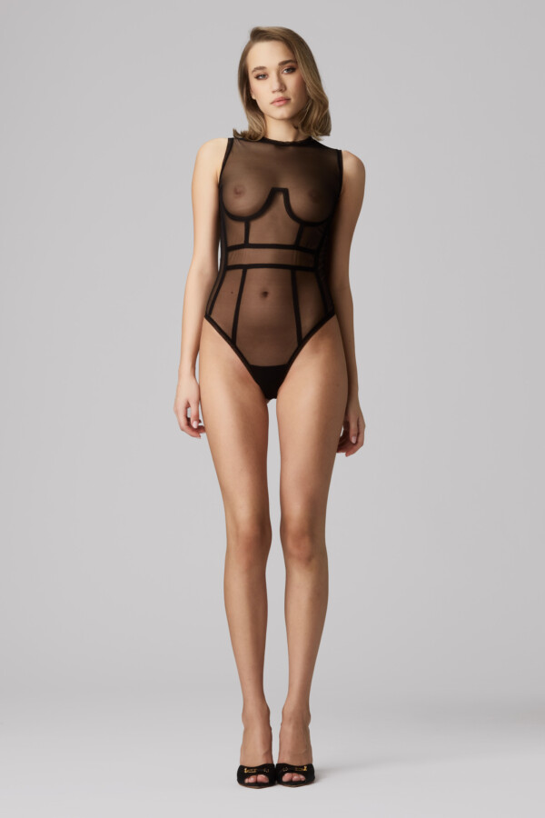 Murmur Cage Bodysuit Zwart